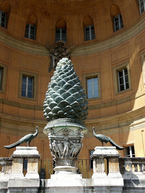 PICT0329.JPG - Pine cone decoration, outside the Vatican Museum