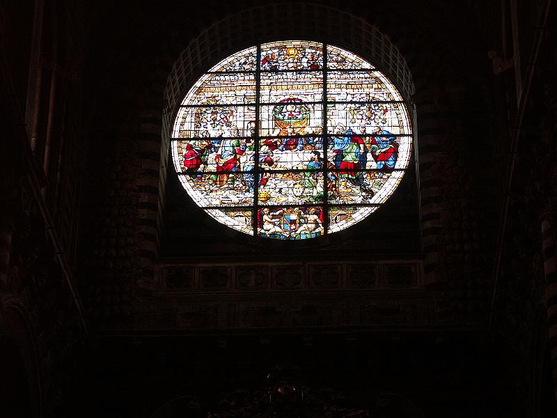 PICT0287.JPG - Siena's Duomo, Duccio stained glass Rose Window