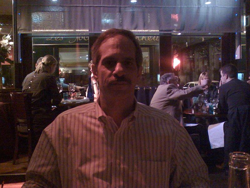 0222082148b.jpg - Rob at dinner with Debbie at the Alchimistes Restaurant..