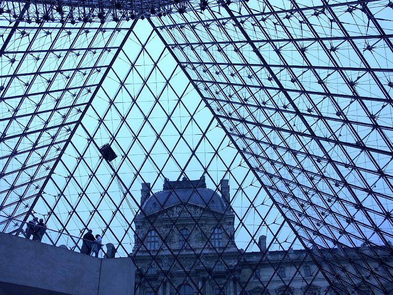 PICT3241.JPG - The famous Louvre pyramid ceiling from the inside