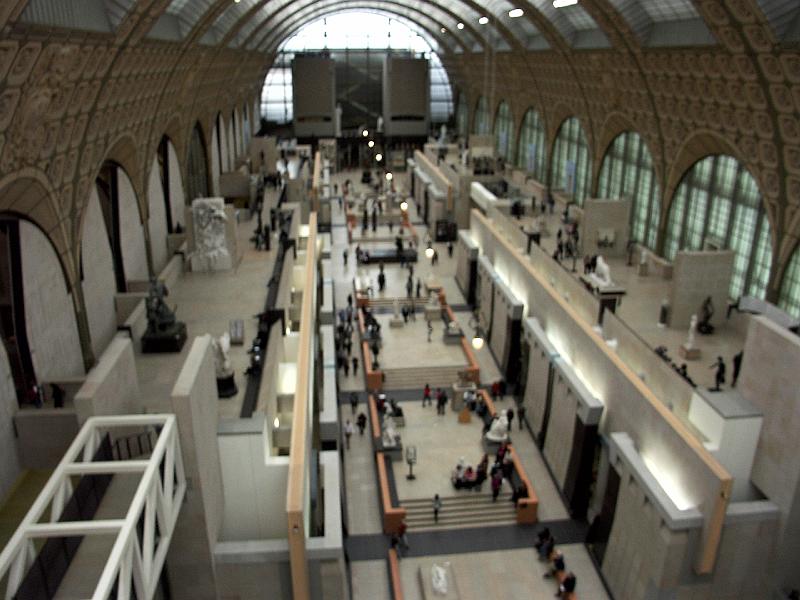 PICT3308.JPG - View of the Musee d'Orsay from an upper level.  This building was formerly a train station, converted in the 1970's.